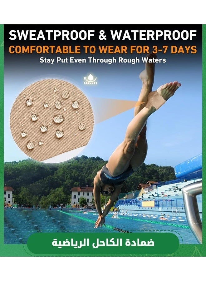 6 Pcs Kinesiology Tape for Ankle, Pain Relief, Prevent Ankle Sprain, Provide Support for Ankle Ligament, Elastic Athletic Tape, Breathable K Tape for Daily - Image 5