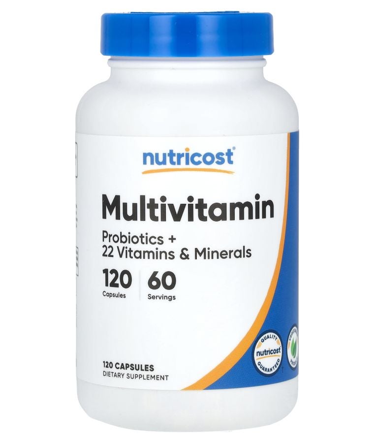 Nutricost Multivitamin Probiotics + 22 Vitamins & Minerals  120 Capsules