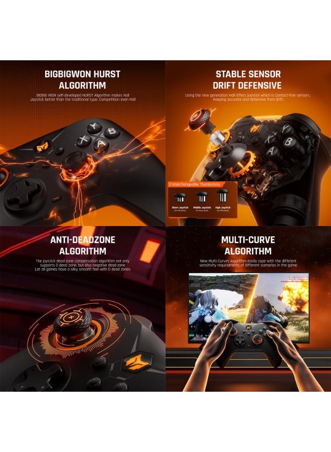 BIGBIG WON Gale Hall Wireless Gaming Controller Joysticks Triggers 3 Pairs Thumbsticks Mobile Gamepad for Switch PC iOS Android - Image 3