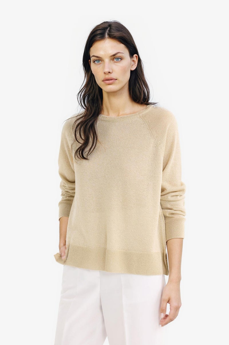 DeFacto Beige Woman Regular Fit Crew Neck Crew Neck Knitwear Pullover Casual - Image 2
