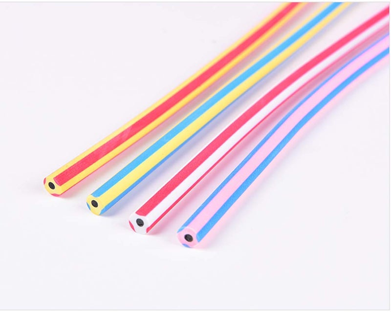OJYUDD Flexible Bendy Pencil,35 PCS Flexible Soft Pencil Colorful Stripe Soft Pencils with Eraser as Gift for Students or Children - Image 3