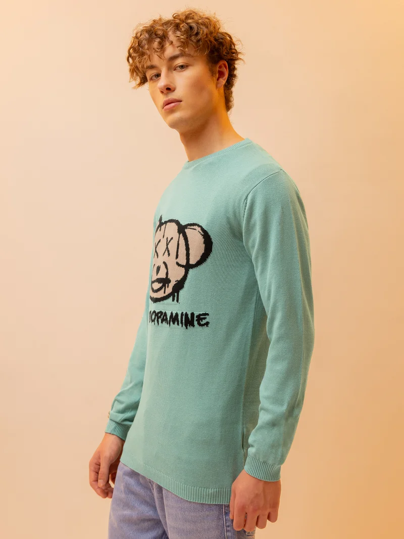 Beyoung High Dopamine Flat Knit Sweater for Men