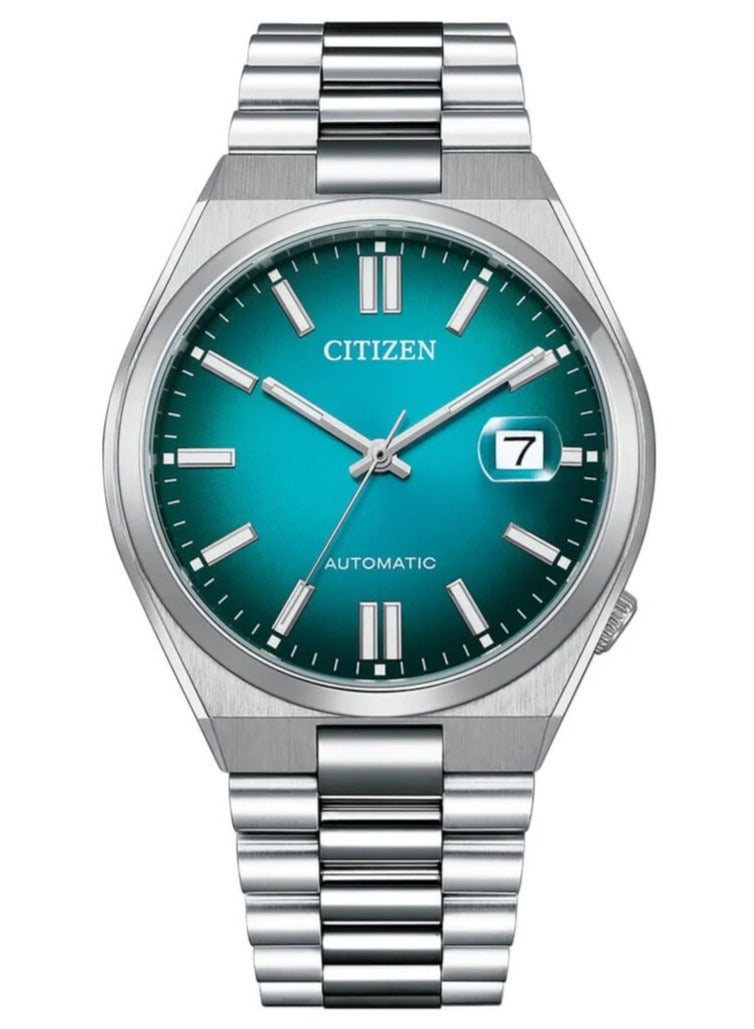 CITIZEN ساعة سيتيزن اتوماتيكية NJ0151-88X، فضي 