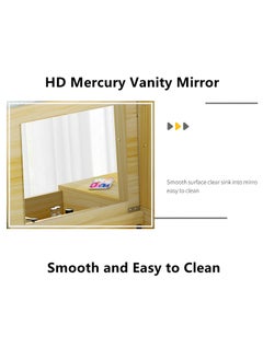 Lafulaifu Dresser With Mirror Vanities Table，Makeup Table With Drawer And Shelf , 31.5" Length, White  - Image 4