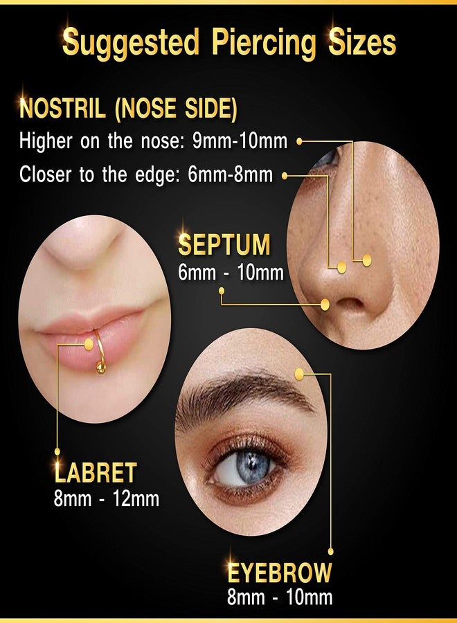 VIUJUH 2PCS Surgical Steel Internally Threaded Horseshoe Earrings 16g 3/8 10mm 3mm Ball Lobe Earrings Tragus Piercing Jewelry 2266 (10mm) - Image 4