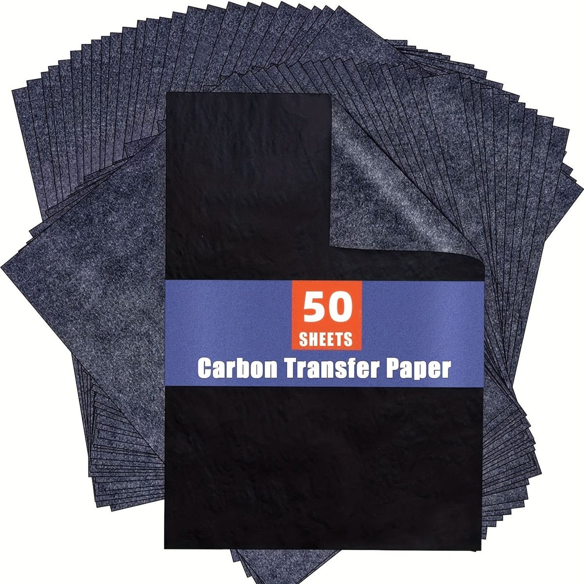 Generic 50 Pcs Carbon Transfer Paper A4 8.27 x 11.81 Inch Black ...