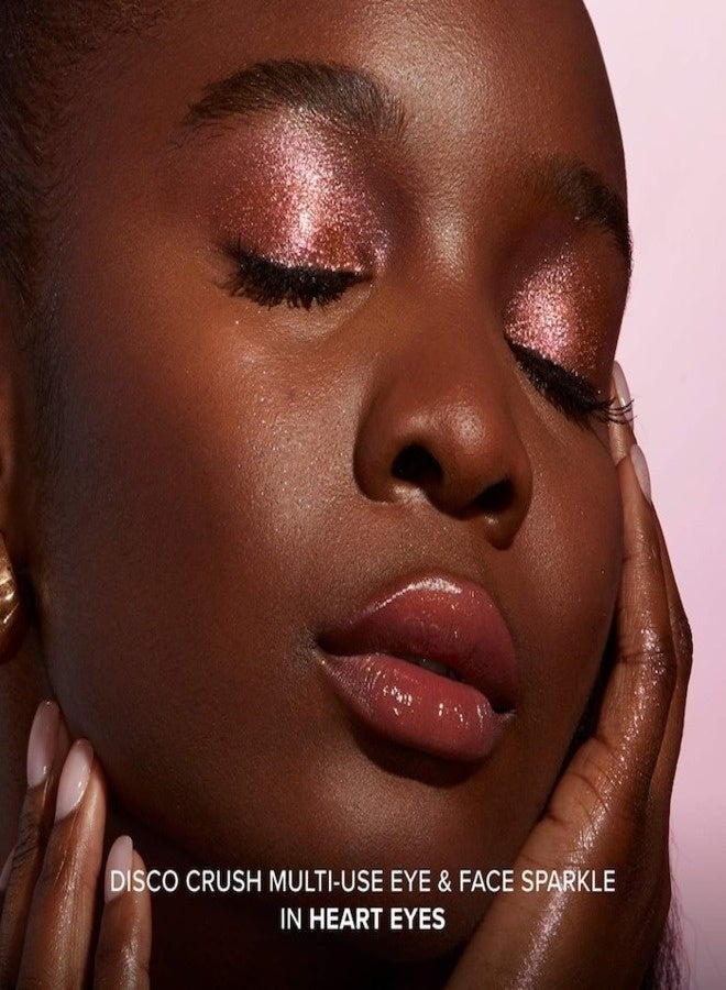 Too FacedCosmetics TOO FACED Disco Crush High Shine Glitter Eye Shadow + Face Sparkle Heart Eyes - Shifting Warm Rose Gold Sparkle 1.5g - Image 5