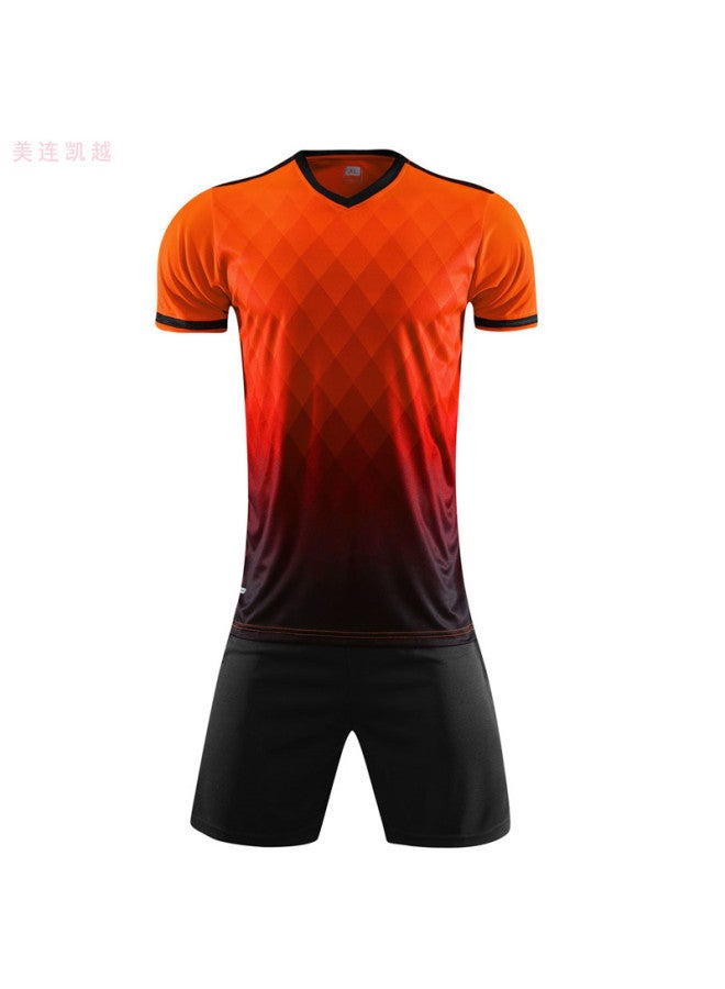 Orange Red Football Jersey - Image 1
