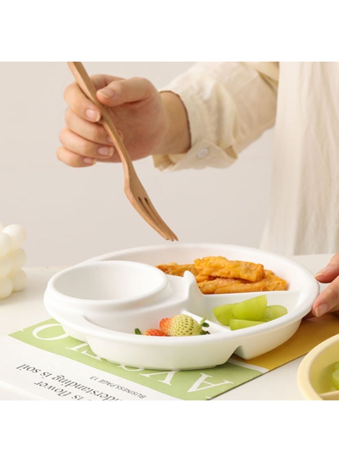 Reusable Compartment Plate Portion Control Plate Compact Holder Plate Reusable Kids Food Tray 4 Compartment - Image 4
