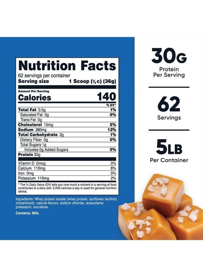 Nutricost Whey Protein Isolate (Salted Caramel, 5LBS)  - Image 2