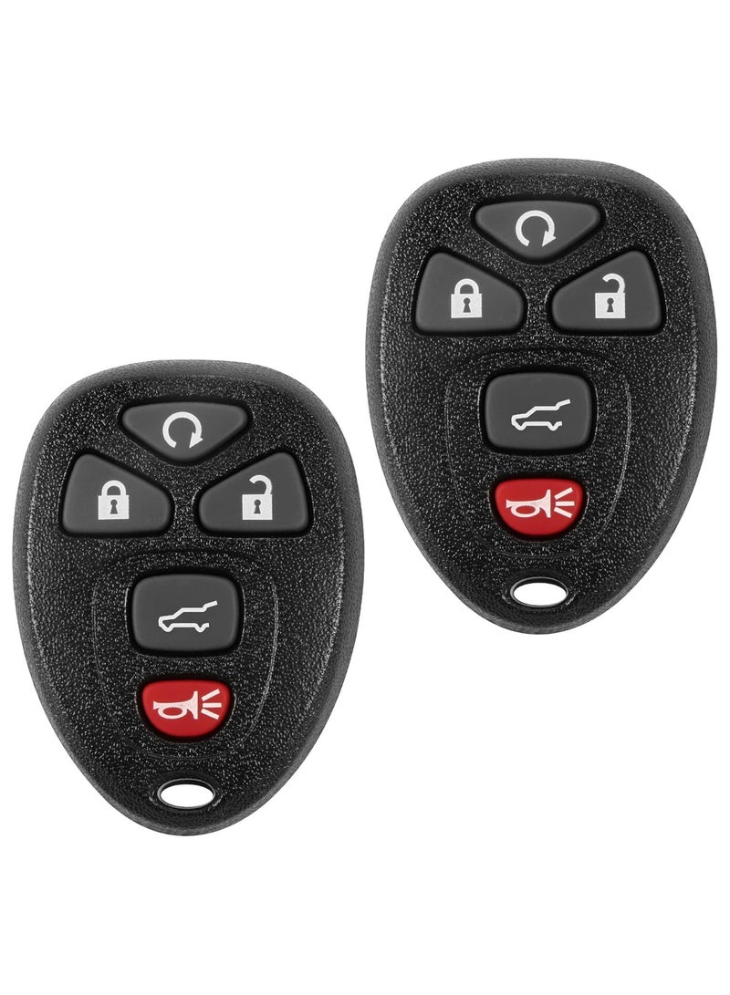 Pack of 2 Car Keyless Entry Smart Remote Control Key Fob Fits for 07-14 Chevy Suburban Tahoe/ 09-17 Traverse/ 07-14 GMC Yukon/ 08-17 Acadia Buick Enclave/ 07-13 Escalade OUC60270 OUC60221 (Black) - Image 1