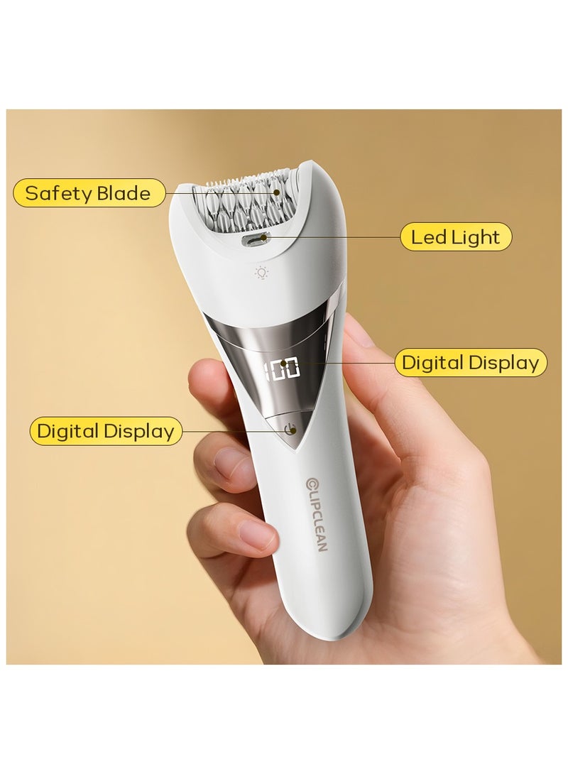 CLIPCLEAN Epilator for Women, Hair Removal Device, Women Shaver & Trimmer, Wet and Dry, Digital Power - Image 4