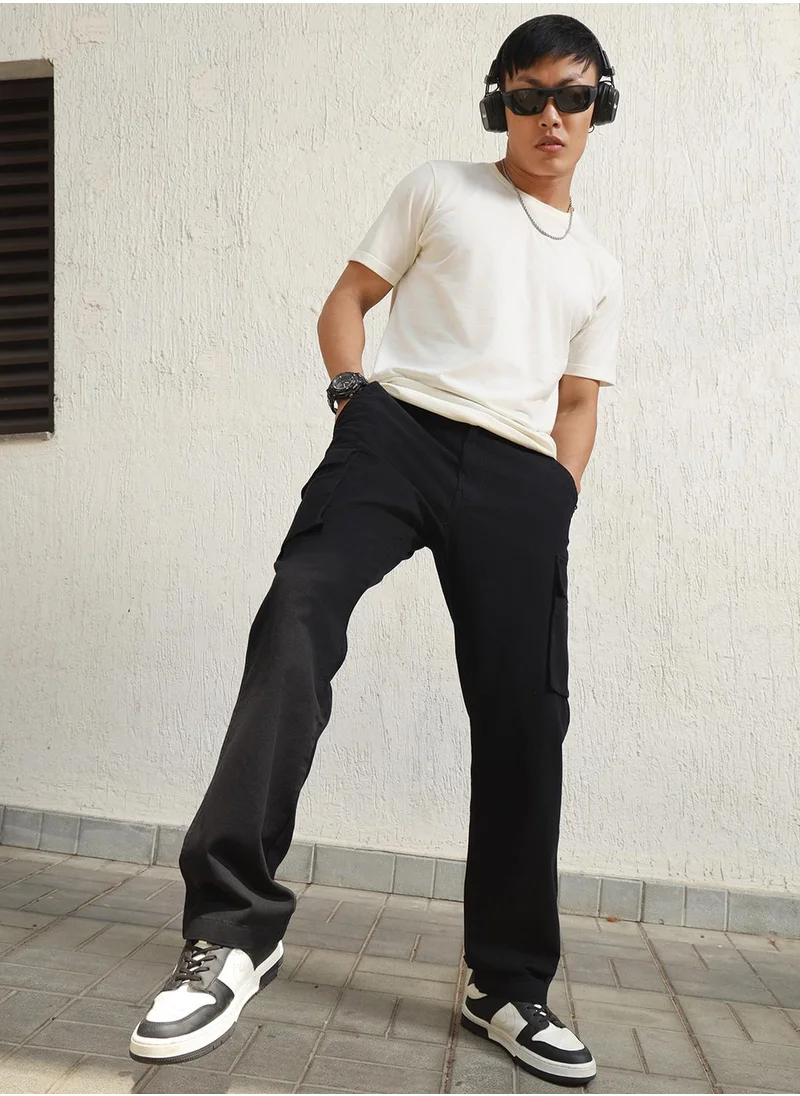 هوبرهولمي Men Black Trousers