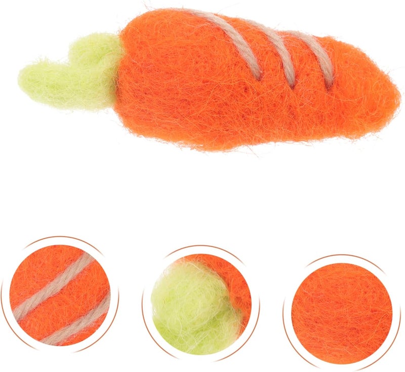 10 Pcs Wool Felt Carrot DIY Charms for Boys and Projects Colorful Handmade Felt Ornaments for Hairpins Brooches and Decorative Use for Easter and Holiday Decoration - Image 4