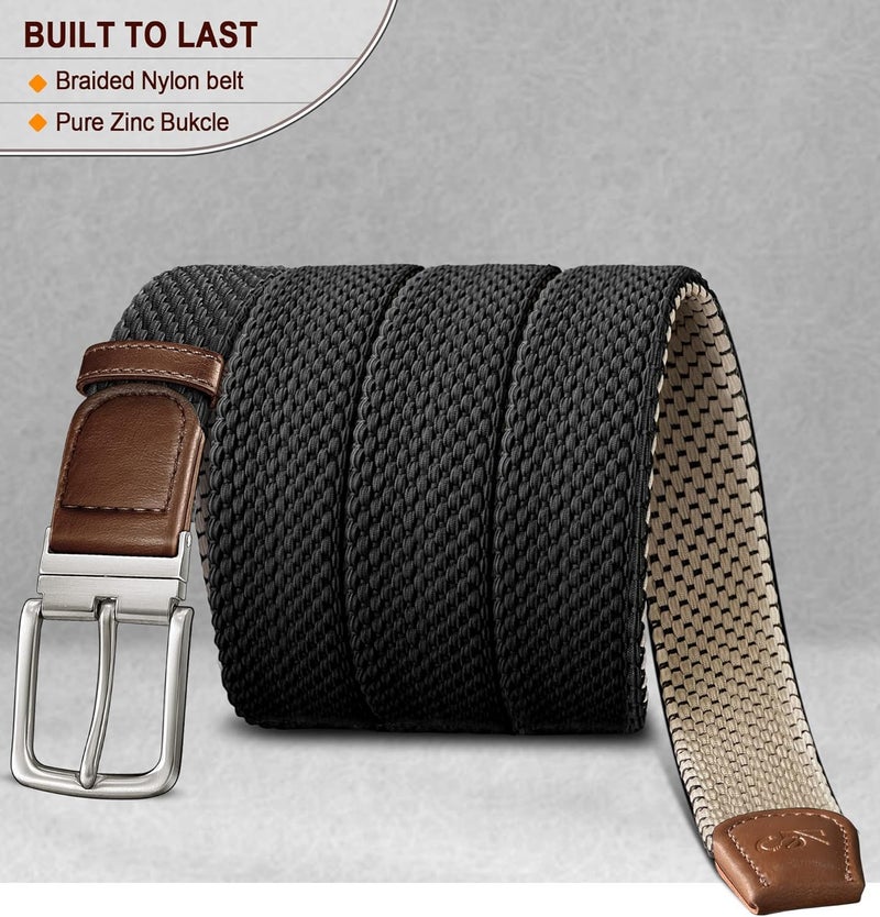 ZORO UNITED Stretchable Braided Woven Fabric Belt for Men and Women, Fits on upto 36 inch waist size (Brown 28, Free Size) - Image 3