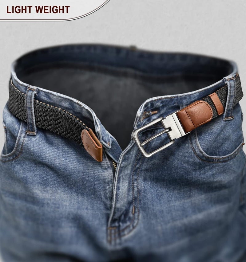 ZORO UNITED Stretchable Braided Woven Fabric Belt for Men and Women, Fits on upto 36 inch waist size (Brown 28, Free Size) - Image 5