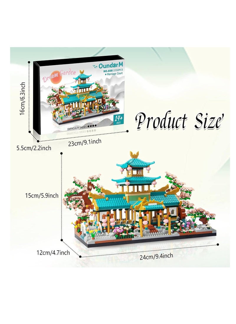 Y&D - Mini Chinese Classical Garden Building Blocks Set, Sakura Botanical Collection Set for Adults, 14+ Teens, Home Decor Accessories, Birthday Gift, 2350 Pcs - Image 1