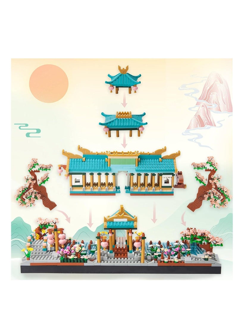 Y&D - Mini Chinese Classical Garden Building Blocks Set, Sakura Botanical Collection Set for Adults, 14+ Teens, Home Decor Accessories, Birthday Gift, 2350 Pcs - Image 1