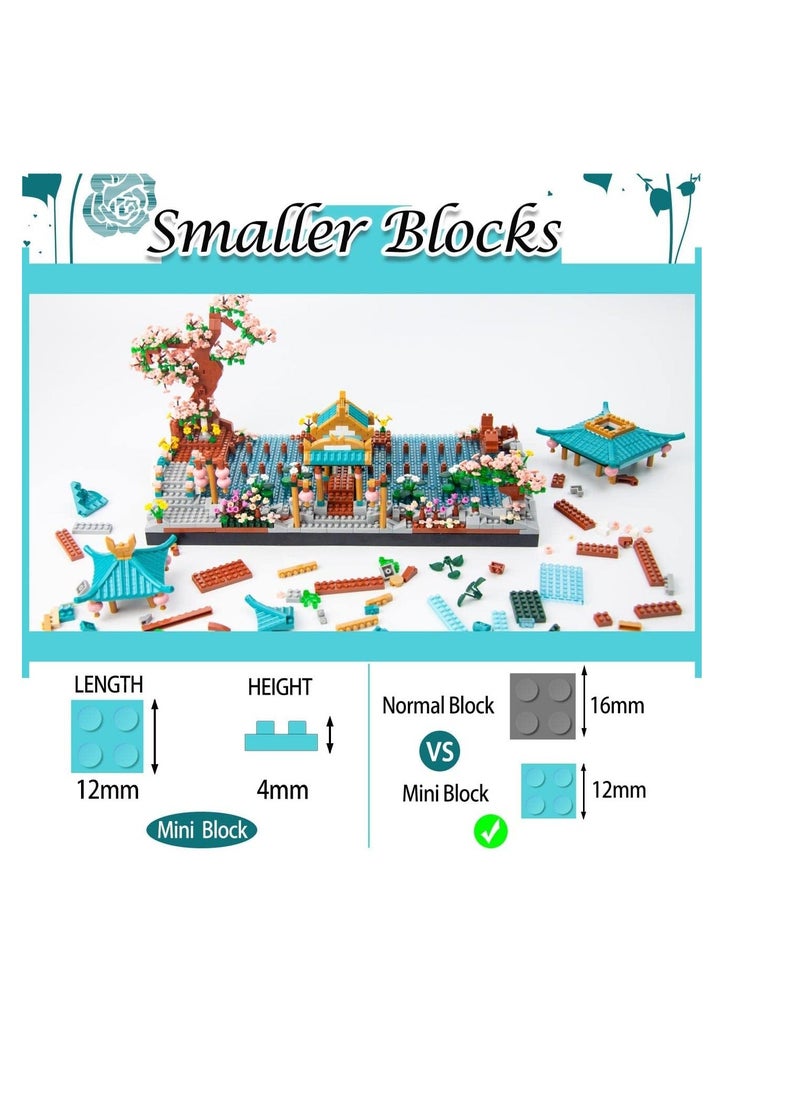 Y&D - Mini Chinese Classical Garden Building Blocks Set, Sakura Botanical Collection Set for Adults, 14+ Teens, Home Decor Accessories, Birthday Gift, 2350 Pcs - Image 1