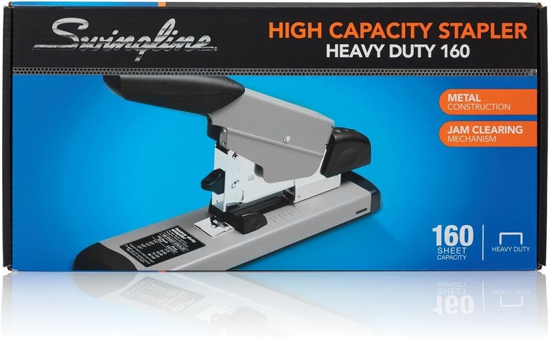 Swingline Heavy Duty Stapler - 160 Sheet High Capacity, Durable Office Stapler with Alignment Guide, Black/Gray - Image 2