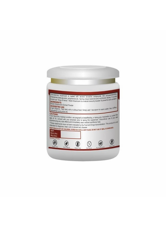 Mahogany Reishi Mushroom (Ganoderma Lucidum) Extract Powder- Immunity Booster Supplement- 100G - Image 2