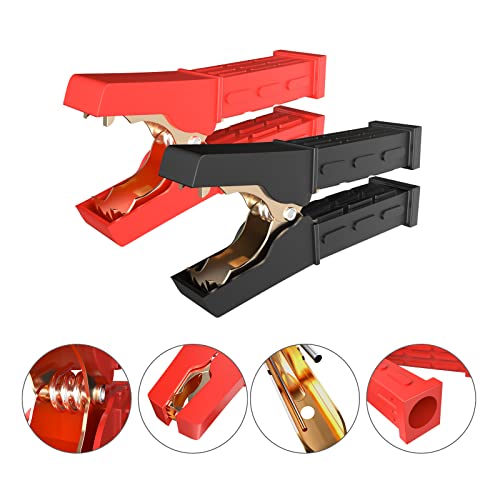 Goupchn Heavy Duty Crocodile Clamps Pure Copper 500A Car Battery Charger - 2PCS Power Replacement Battery Alligator Clips Jumper Cable Clamps Welder Clips for Car Automotive Vehicle Boat - Image 2