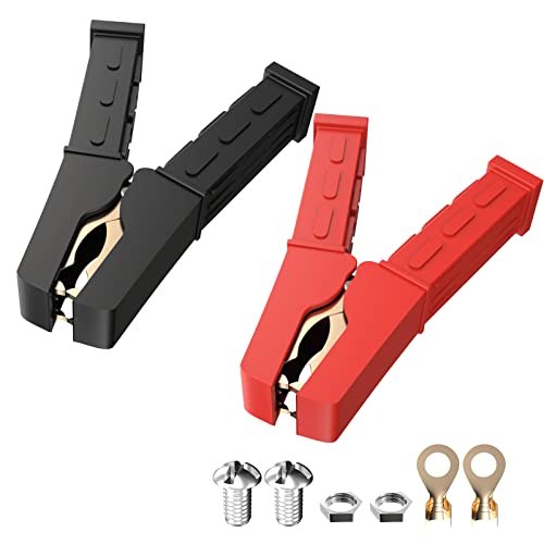 Goupchn Heavy Duty Crocodile Clamps Pure Copper 500A Car Battery Charger - 2PCS Power Replacement Battery Alligator Clips Jumper Cable Clamps Welder Clips for Car Automotive Vehicle Boat - Image 1