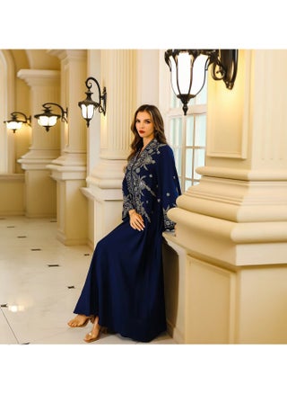 Ladies' pointed collar robe, woven into a crepe pattern with embroidery underneath - pzsku/Z1C2D60593425CA2D5C92Z/45/_/1717853259/e5925ed2-5349-417b-80a6-95c97c315a02