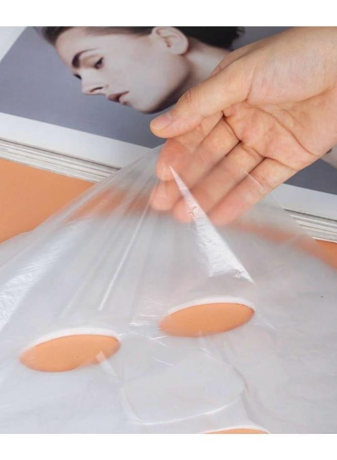 100 Pieces Ultra Thin Disposable Plastic Film Facial Mask - Image 2