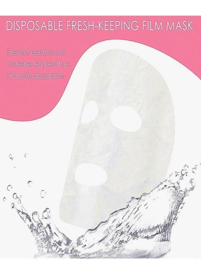 100 Pieces Ultra Thin Disposable Plastic Film Facial Mask - Image 3