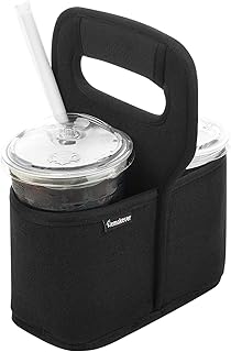Homakover Homakover Cup Drink Carrier with Handle, Reusable Coffee Cup Holder for Hot or Cold Drinks, On-The-go Water Bottle Cup  - Image 1