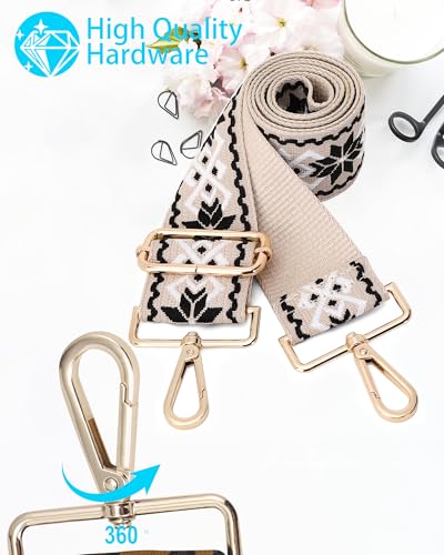 GINJKGO Purse Straps Women's Crossbody Handbags - Purse Straps Replacement Crossbody, Wide Shoulder Strap for Crossbody Bag - Image 2