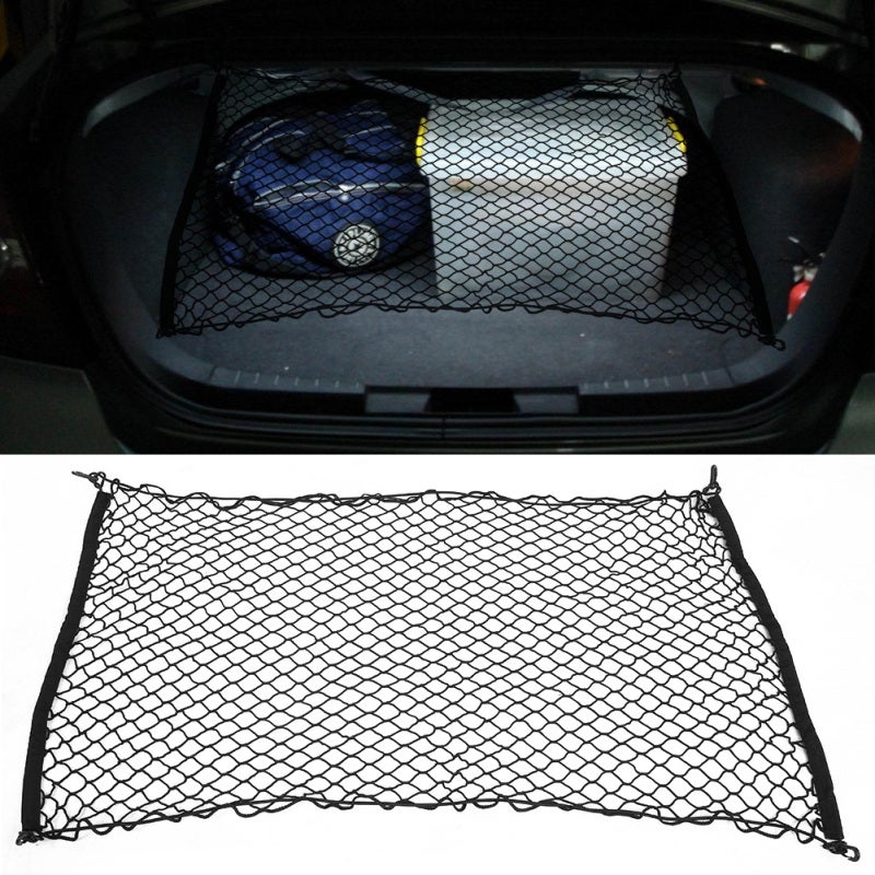 Car Trunk Organizer Elastic Net Mesh High Abrasion Resistance - Strong Flexible Stretch Universal Car Cargo Net for Sedan SUV RV Buses - Image 4