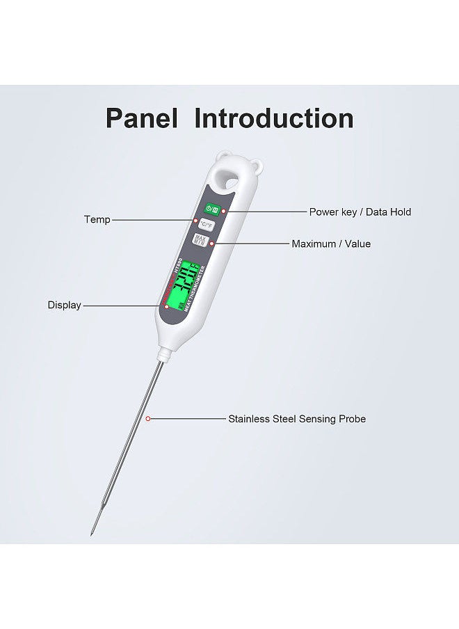 HABOTEST - Instant Read Digital Meat LCD Thermometer for Food Bread Baking Thermometer for Cooking and Outdoor Grilling and BBQ - Image 1