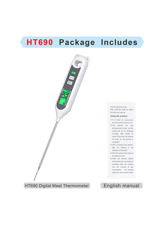 HABOTEST - Instant Read Digital Meat LCD Thermometer for Food Bread Baking Thermometer for Cooking and Outdoor Grilling and BBQ - Image 1
