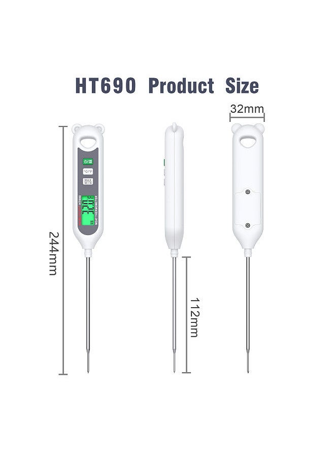 HABOTEST - Instant Read Digital Meat LCD Thermometer for Food Bread Baking Thermometer for Cooking and Outdoor Grilling and BBQ - Image 1