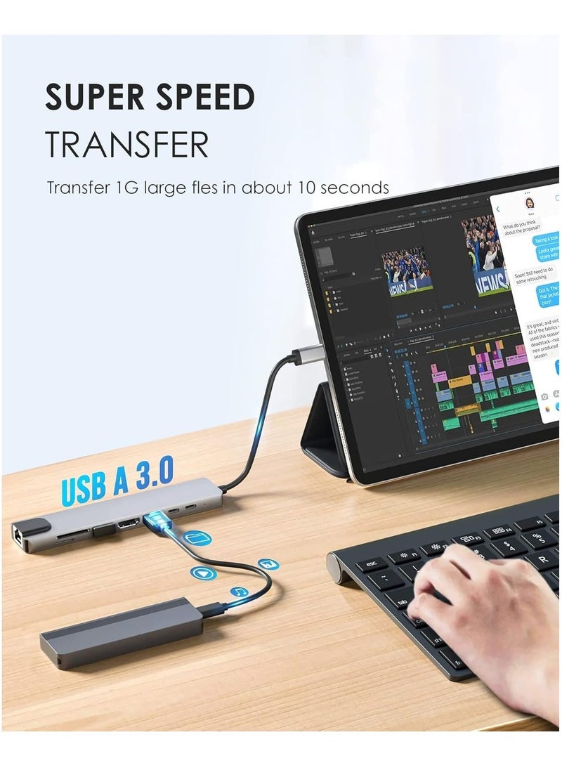 JAJEEK - "NEW 8-in-1 USB-C Docking Station – Multiport Adapter with 4K HDMI, Power Delivery & More" - Image 1