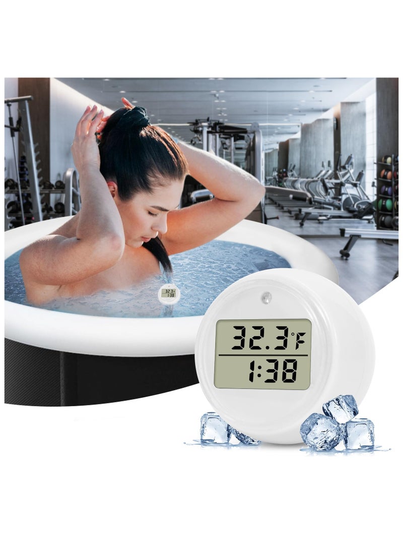 SYOSI Ice Bath Thermometer and Timer, Waterproof Cold Plunges Ice Bath Accessories, Floating Pool Thermometer Digital Timers, Multifunction Floating Pool Thermometer, Ice Bath Cold Plunge Accessories - Image 1