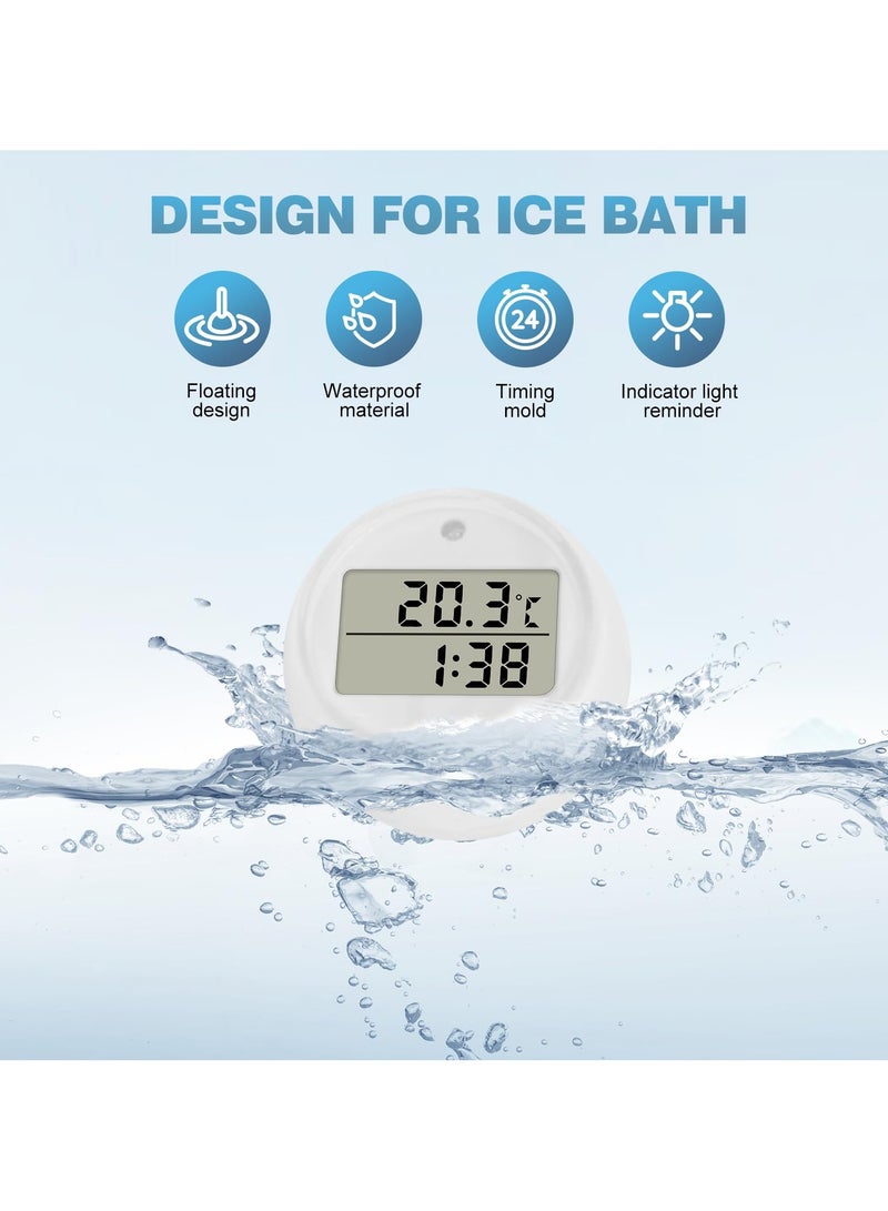SYOSI Ice Bath Thermometer and Timer, Waterproof Cold Plunges Ice Bath Accessories, Floating Pool Thermometer Digital Timers, Multifunction Floating Pool Thermometer, Ice Bath Cold Plunge Accessories - Image 2