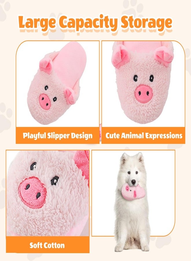 Andiker Dog Squeaky Toy, Cute Slipper Shaped Dog Chew Toys with a Squeaker and Crinkle Paper, Hide Food Puppy Stuffed Toy for Small Medium Dogs to Bite and Relieve Boredom and Stress (Pink) - Image 3