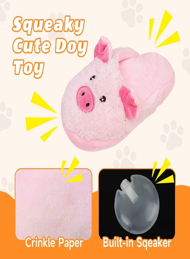 Andiker Dog Squeaky Toy, Cute Slipper Shaped Dog Chew Toys with a Squeaker and Crinkle Paper, Hide Food Puppy Stuffed Toy for Small Medium Dogs to Bite and Relieve Boredom and Stress (Pink) - Image 4