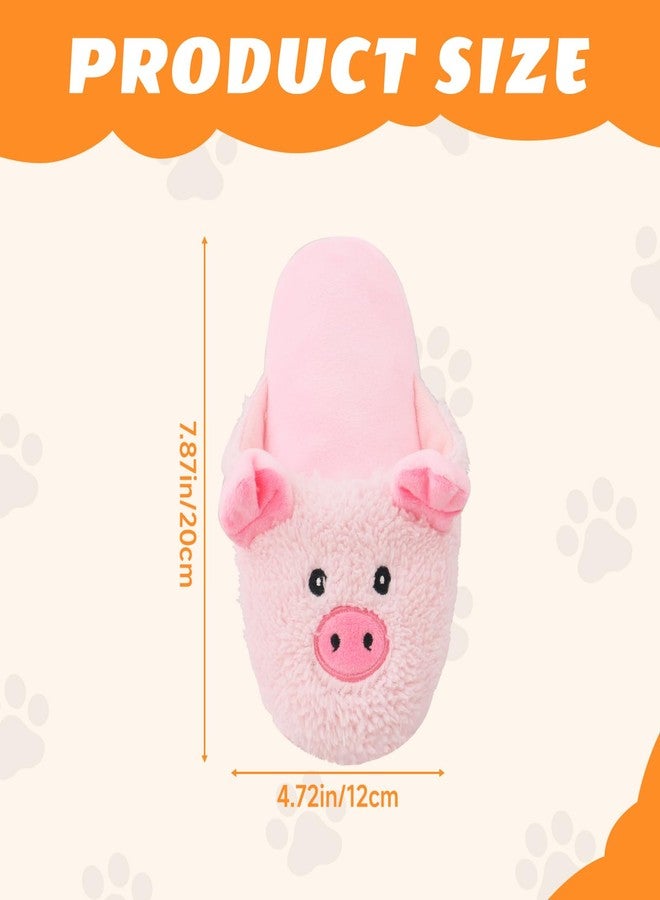 Andiker Dog Squeaky Toy, Cute Slipper Shaped Dog Chew Toys with a Squeaker and Crinkle Paper, Hide Food Puppy Stuffed Toy for Small Medium Dogs to Bite and Relieve Boredom and Stress (Pink) - Image 2