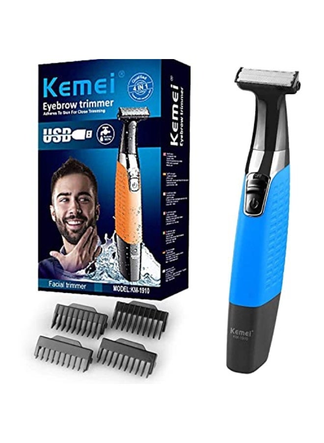 كيم آلة حلاقة الحواجب واللحية للرجال Kemei km-1910 تعمل جافة ورطبة - Image 1