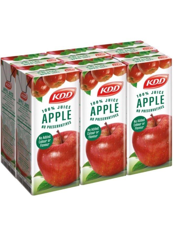 Kdd Apple Juice, 6 X 180 Ml - Pack Of 1 - Image 1