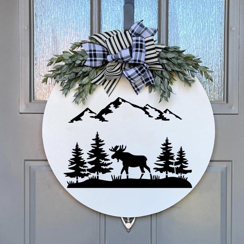 SUNVERSE Forest Animal Stencils Bear Deer Stencils for Wood Burning Reusable Wildlife Mountain Pine Tree Stencil for Painting on Wood Wall Fabrics DIY Crafts - Image 5