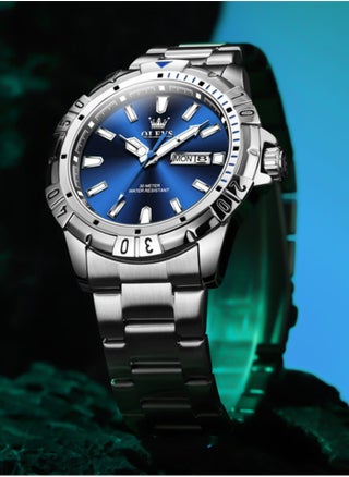 Sliver/Blue