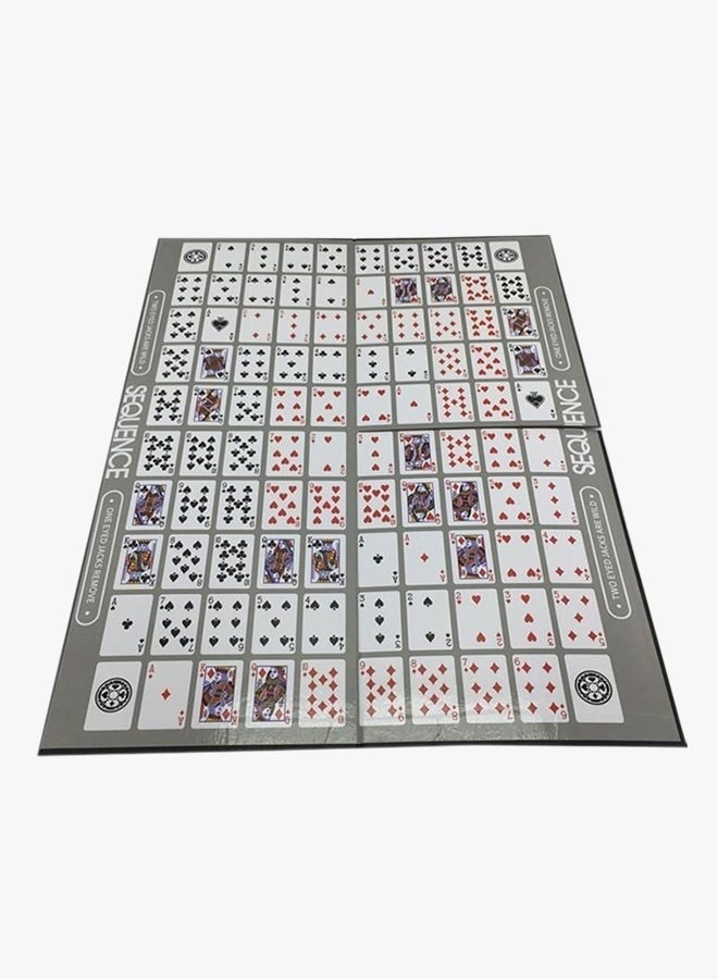 Family Game Sequence Strategy – Foldable Board Game with Cards & Chips | Classic Multiplayer Game for 2-12 Players | Fun Party & Board Game for All Ages - Image 3