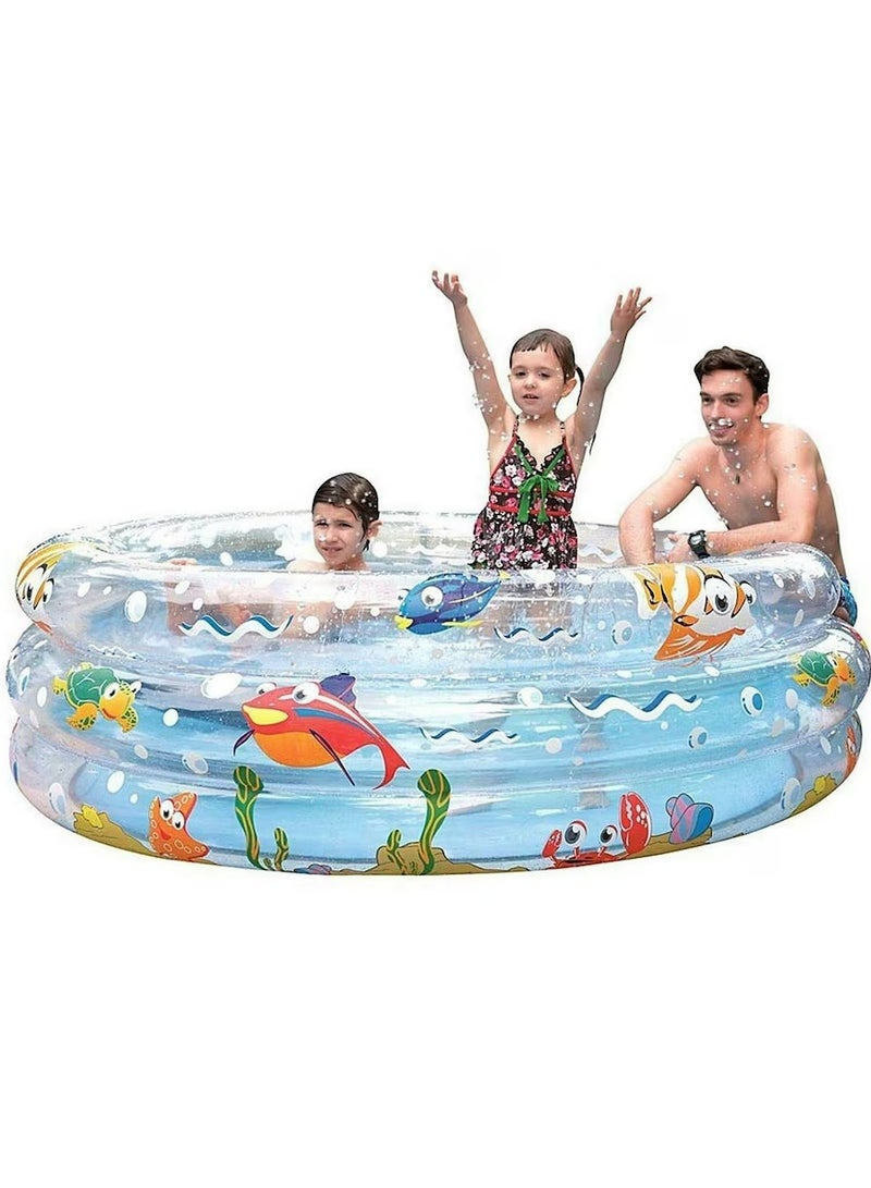 ريبنيو مسبح قابل للنفخ للأطفال والحفلات العائلية الخارجية، مقاس 150×53 سم - Image 1