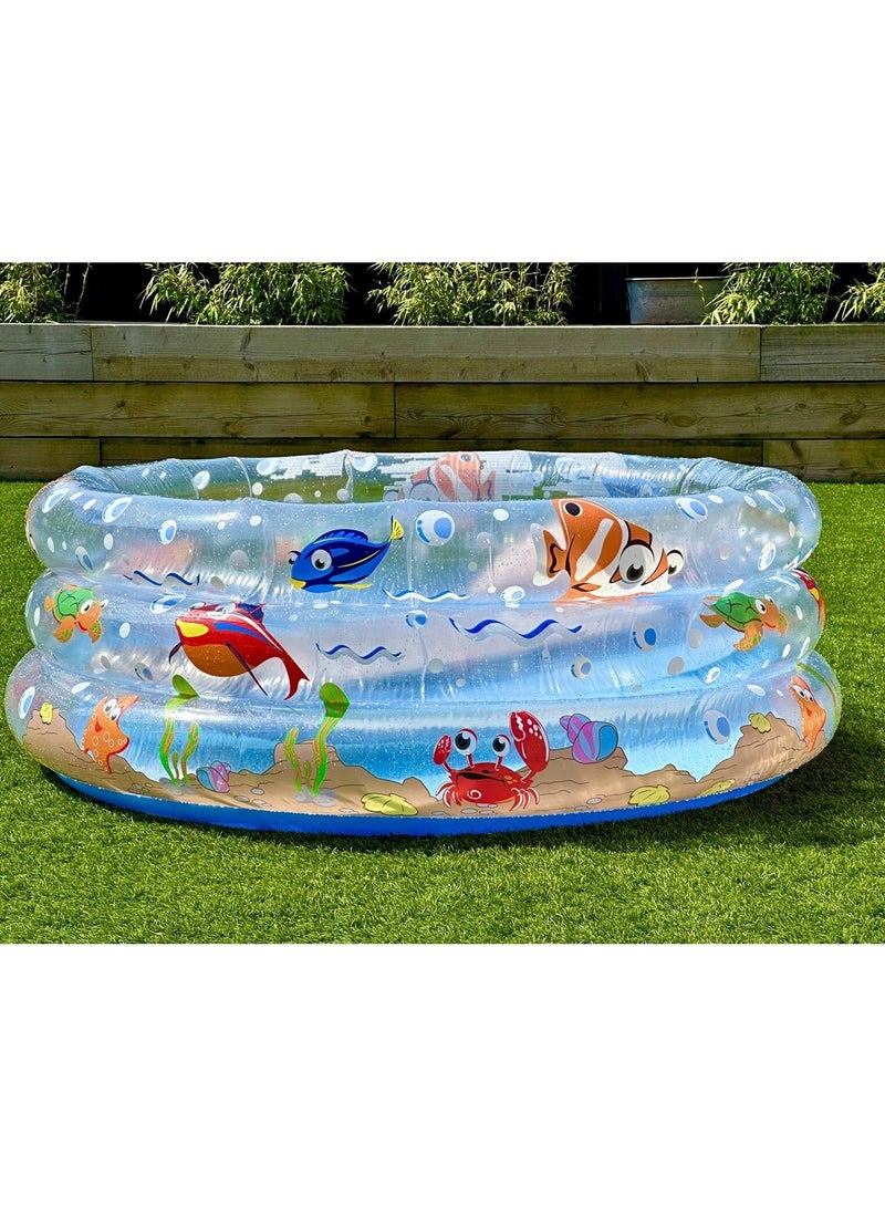 ريبنيو مسبح قابل للنفخ للأطفال والحفلات العائلية الخارجية، مقاس 150×53 سم - Image 2
