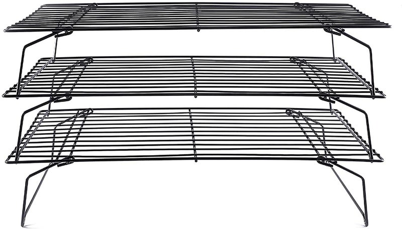 Cooling Rack 3Tier Stainless Steel Stackable Baking Cooking Cooling Racks for Cooling Roasting Grilling Collapsible Heavy Duty Oven Dishwasher Safe